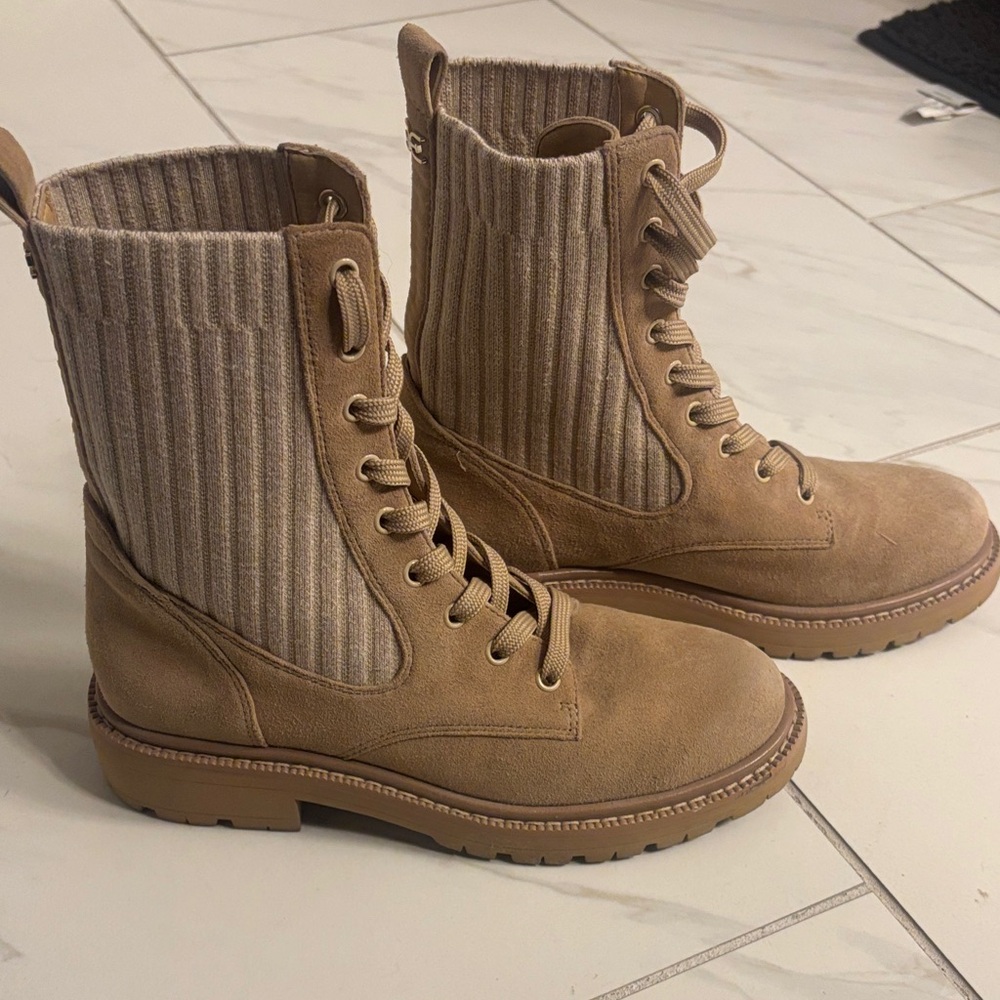 Sam Edelman Tan Lace Up Boots